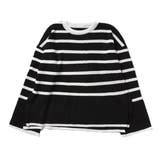 ブラック | ニット セーター ボーダー柄 | STYLEBLOCK