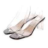 ブラック | クリアサンダル ヒール 太ヒール | STYLEBLOCK