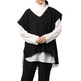 ブラック | ニットベスト シャツ ブラウス | STYLEBLOCK