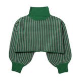 グリーン | ニット セーター ジオメトリック柄 | STYLEBLOCK