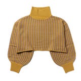 マスタード | ニット セーター ジオメトリック柄 | STYLEBLOCK