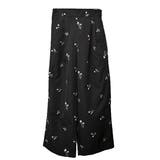 ブラック | ロングパンツ タックパンツ 花柄 | STYLEBLOCK