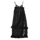 ブラック | キャミソールワンピース ワンピース フリル | STYLEBLOCK