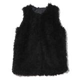 ブラック | ベスト ボア ミドル丈 | STYLEBLOCK