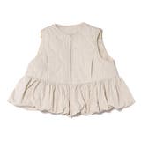 エクリュ | ベスト ペプラム キルティング | STYLEBLOCK