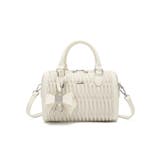 【dazzlin ダズリン】リボンチャーム付 ギャザーシャーリングボストンバッグ | STYLE CODE | 詳細画像3