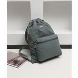 撥水軽量ソフトナイロン ロゴテープナップサック スポーツジムバッグ | STYLE CODE | 詳細画像6