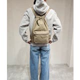 撥水軽量ソフトナイロン ロゴテープナップサック スポーツジムバッグ | STYLE CODE | 詳細画像2