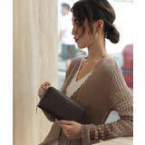 D.BRN | 【Ungrid/アングリッド】牛革ラウンドZIP長財布 | STYLE CODE 