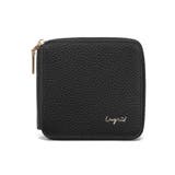 BLK | 【Ungrid/アングリッド】牛革 ラウンド二つ折りミニ財布 | STYLE CODE 