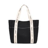 BLK/IVO | 【Ungrid/アングリッド】キャンバス ロゴテープミニトートバッグ | STYLE CODE