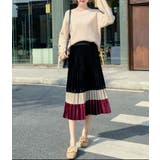 ベルベット ベロア プリーツスカート ハイウエスト Aライン | STYLE H  | 詳細画像1 