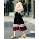 ベルベット ベロア プリーツスカート ハイウエスト Aライン | STYLE H  | 詳細画像2 