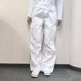 WHITE | 裾タック入りサイドポケット付カーゴパンツ | TAXI 