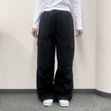 BLACK | 裾タック入りサイドポケット付カーゴパンツ | TAXI 