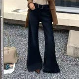 2つ釦ハイウエストデニムフレアパンツ | TAXI  | 詳細画像1 