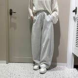 OATMEAL | ホットフィックス付スゥェットバレルレッグパンツ | TAXI 