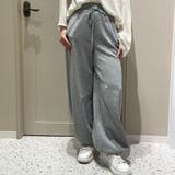 GRAY | ホットフィックス付スゥェットバレルレッグパンツ | TAXI 