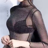 BLACK | メロウラメシアー長袖カットソー | TAXI