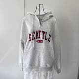 OATMEAL | SEATTLE刺繍ハーフZIPフーディー | TAXI 