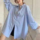 BLUE | ストライプシャツ 柄シャツ トップス | TAXI