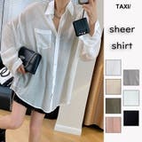 無地シアーシャツ | TAXI | 詳細画像1