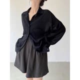 BLACK | 無地シアーシャツ | TAXI