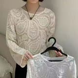 IVORY | レース長袖プルオーバー | TAXI