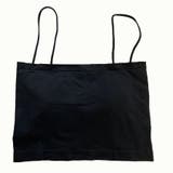 BLACK | ショート丈カップ付きベアトップ | TAXI 