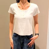 WHITE | ヘンリーネック半袖ミニTシャツ | TAXI
