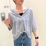 GRAY | シアー無地スキッパーキャミSET | TAXI 