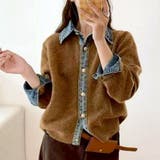 CAMEL | デニム切替カーディガン | TAXI 