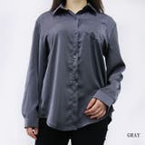 GRAY | ポケット付きサテンシャツ | TAXI 