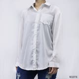 WHITE | ポケット付きサテンシャツ | TAXI 