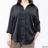 BLACK | ポケット付きサテンシャツ | TAXI 