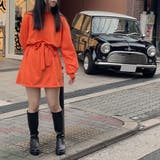 リボン付裏毛長袖ミニワンピ | TAXI | 詳細画像10