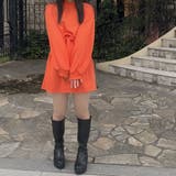 リボン付裏毛長袖ミニワンピ | TAXI | 詳細画像20