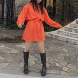 リボン付裏毛長袖ミニワンピ | TAXI | 詳細画像22