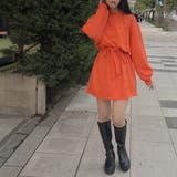 リボン付裏毛長袖ミニワンピ | TAXI | 詳細画像28