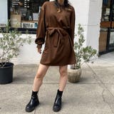 リボン付裏毛長袖ミニワンピ | TAXI | 詳細画像35