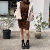 リボン付裏毛長袖ミニワンピ | TAXI | 詳細画像39