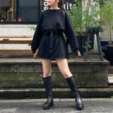 リボン付裏毛長袖ミニワンピ | TAXI | 詳細画像47