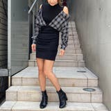 肩開き切替ミニワンピース | TAXI  | 詳細画像10 