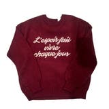 BORDEAUX | ロゴジャガードニットプルオーバー | TAXI 