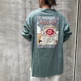 BLUE | HAPPY BOXプリント前後差ロンT | TAXI 