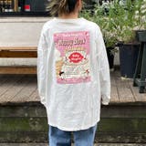 WHITE | HAPPY BOXプリント前後差ロンT | TAXI 