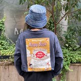 BLACK | HAPPY BOXプリント前後差ロンT | TAXI 