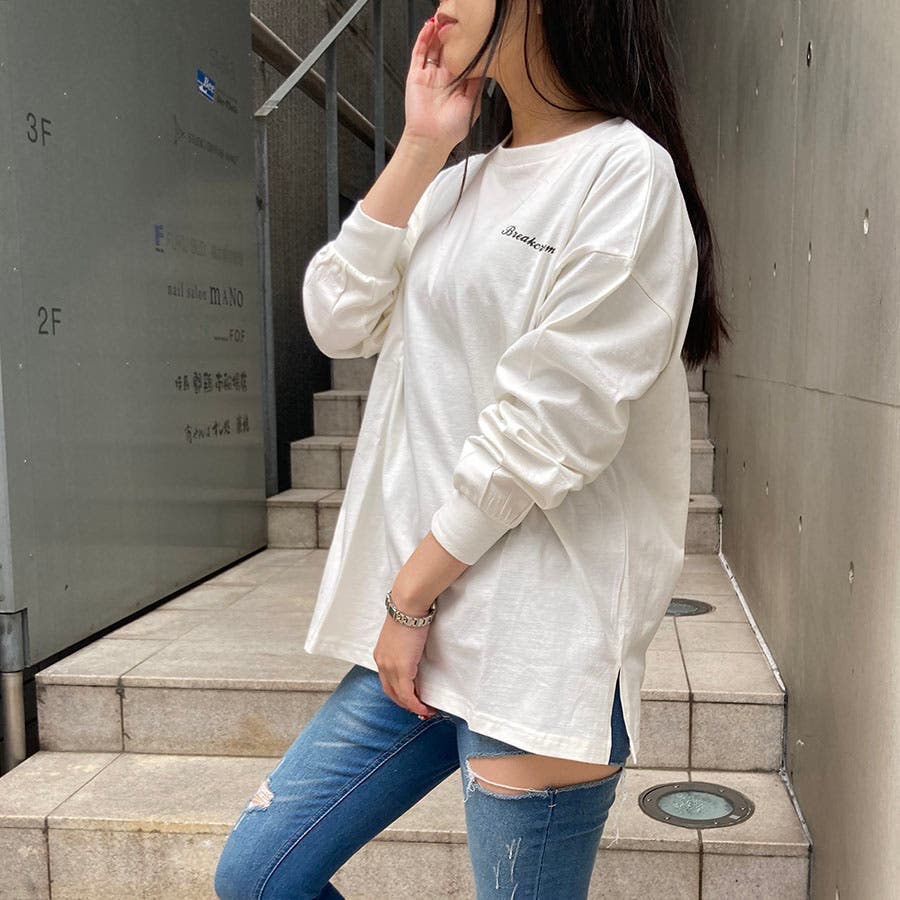 BREAKCREAMプリントスリット入りロンT | TAXI  | 詳細画像7 