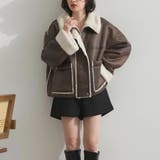 BROWN | ムートンブルゾン | TAXI 