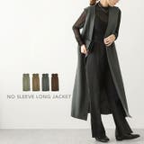 韓国ファッションロングジャケット レディース ノースリーブ | SUGAR BISKET | 詳細画像1 